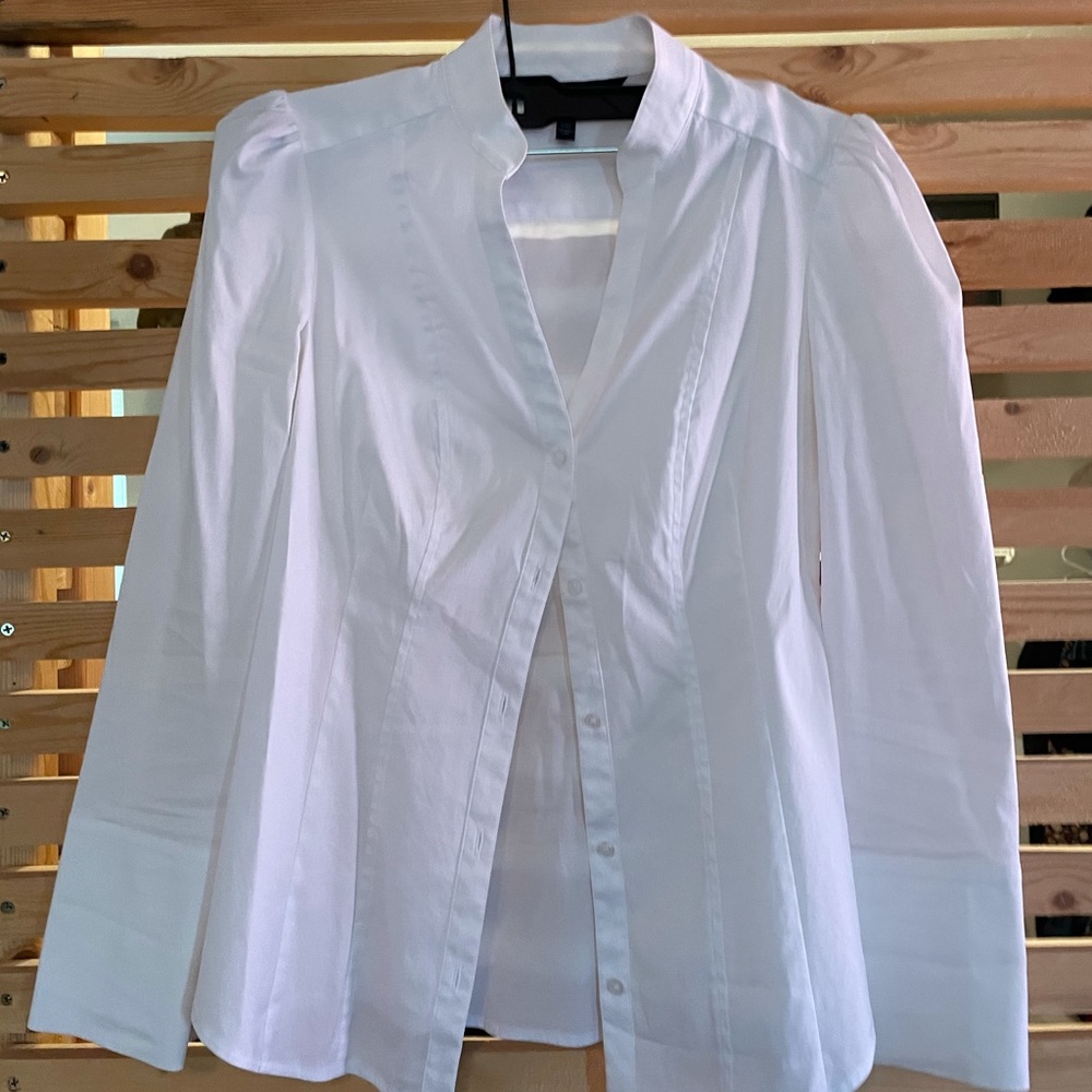 WHBM V-neck Oxford shirt
